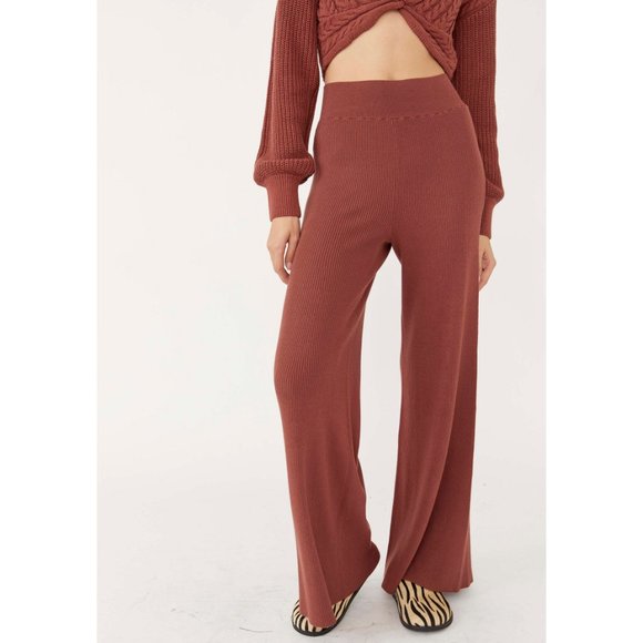 🎉LAST CHANCE🎉 NWT Free People Emilie Sweater Set / Cherry Cola - Picture 5 of 9